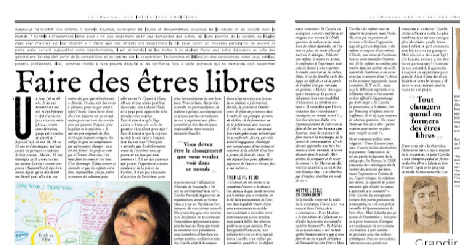 Article demain Vendée
Faire des êtres libres