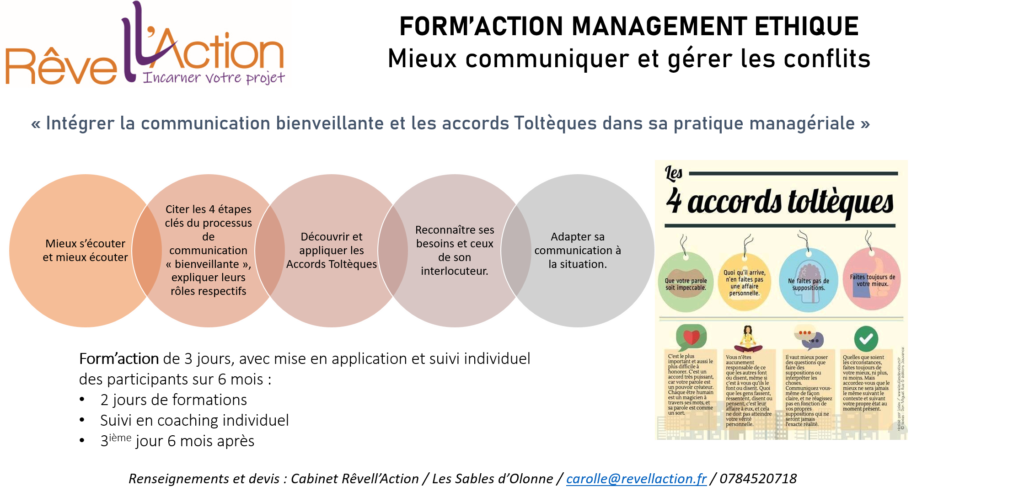 Formation mieux communiquer et gérer les conflits avec la communication bienveillante et les accords Toltèques